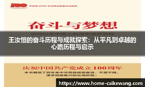 王汝恒的奋斗历程与成就探索：从平凡到卓越的心路历程与启示